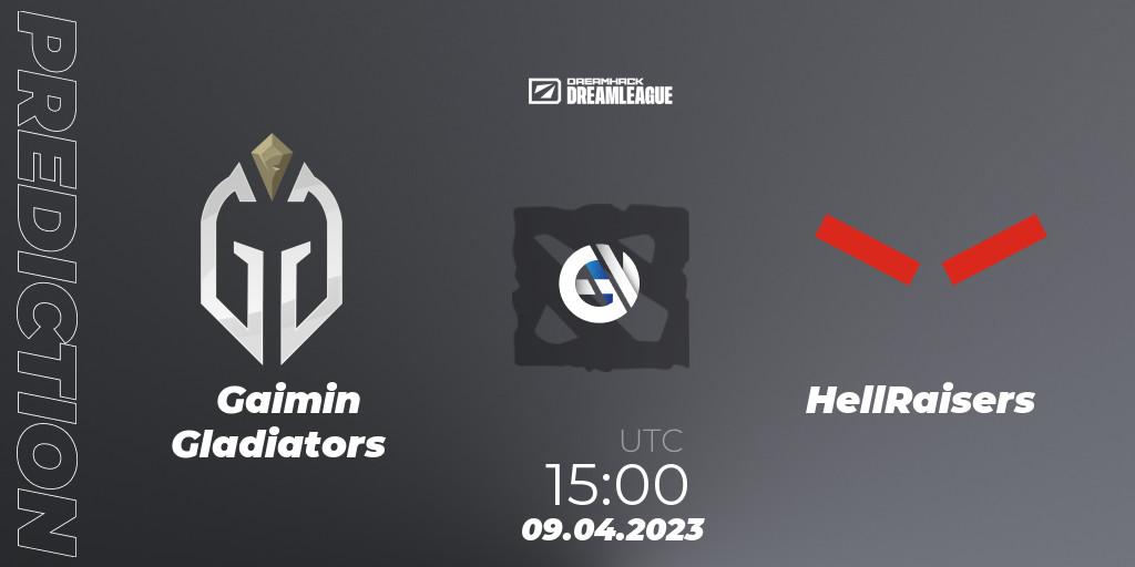 Prognose für das Spiel Gaimin Gladiators VS ex-HellRaisers. 09.04.2023 at 15:24. Dota 2 - DreamLeague Season 19 - Group Stage 1