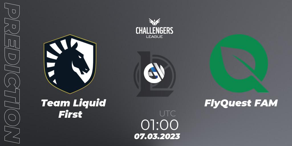 Prognose für das Spiel Team Liquid First VS FlyQuest FAM. 07.03.23. LoL - NACL 2023 Spring - Group Stage