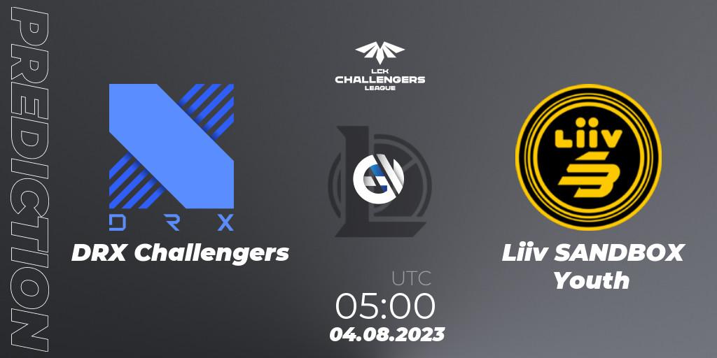 Prognose für das Spiel DRX Challengers VS Liiv SANDBOX Youth. 04.08.23. LoL - LCK Challengers League 2023 Summer - Group Stage