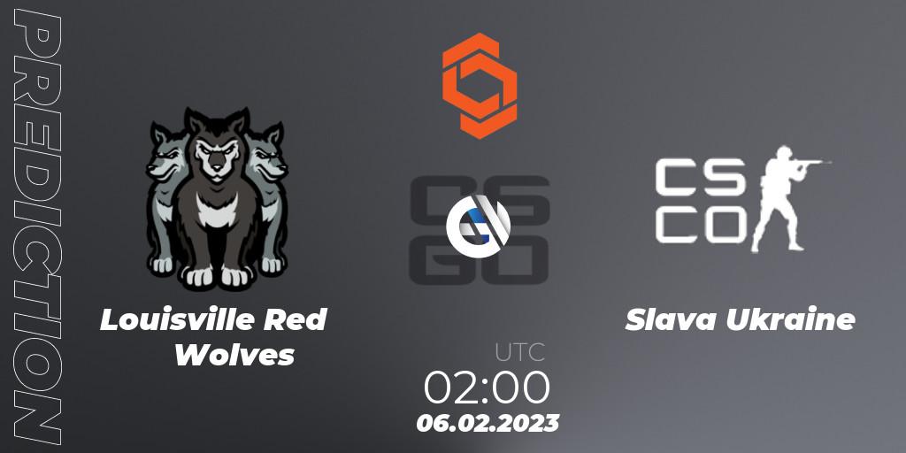 Prognose für das Spiel Louisville Red Wolves VS Slava Ukraine. 06.02.23. CS2 (CS:GO) - CCT North America Series #3