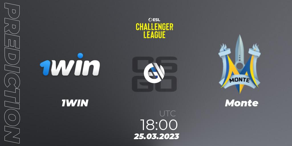 Prognose für das Spiel 1WIN VS Monte. 25.03.23. CS2 (CS:GO) - ESL Challenger League Season 44: Europe