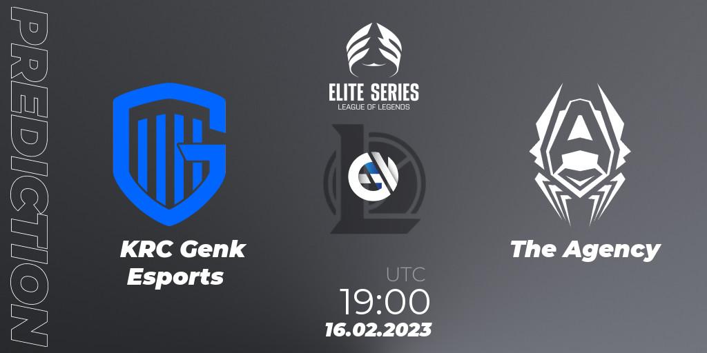 Prognose für das Spiel KRC Genk Esports VS The Agency. 16.02.23. LoL - Elite Series Spring 2023 - Group Stage