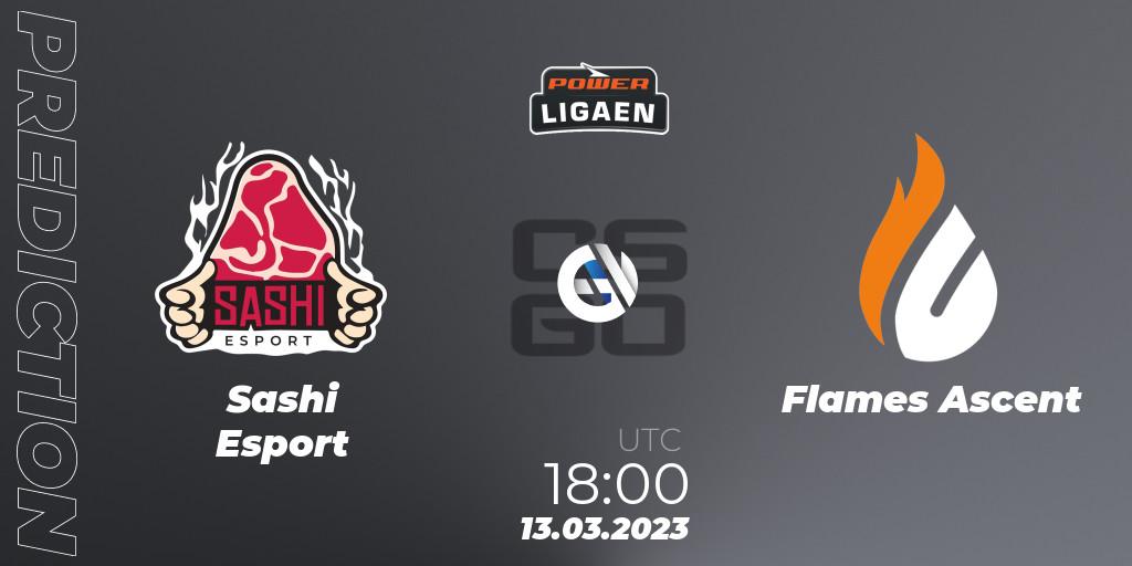 Prognose für das Spiel Sashi Esport VS Flames Ascent. 13.03.23. CS2 (CS:GO) - Dust2.dk Ligaen Season 22