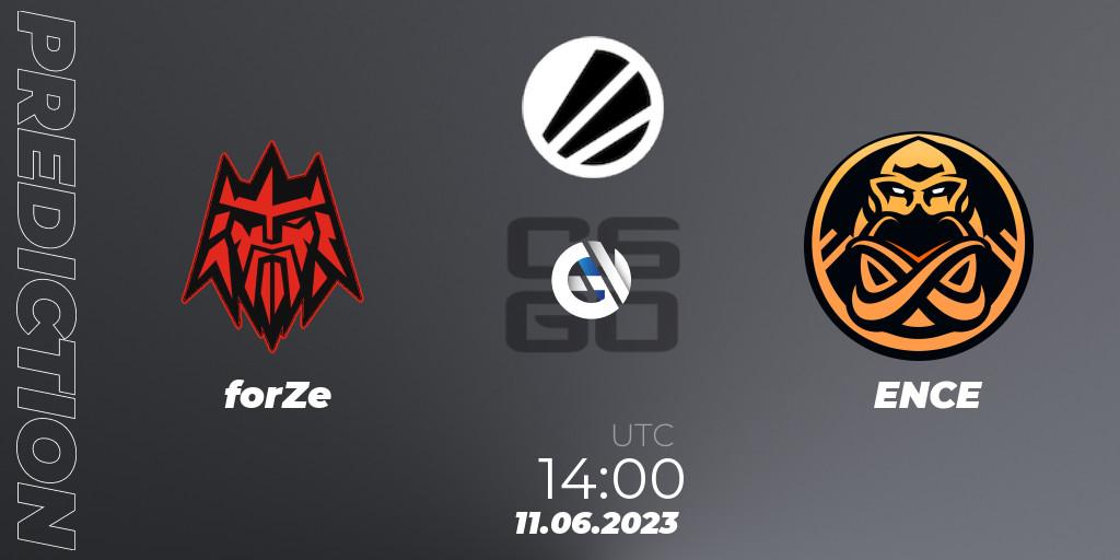 Prognose für das Spiel forZe VS ENCE. 11.06.23. CS2 (CS:GO) - ESL Challenger Katowice 2023