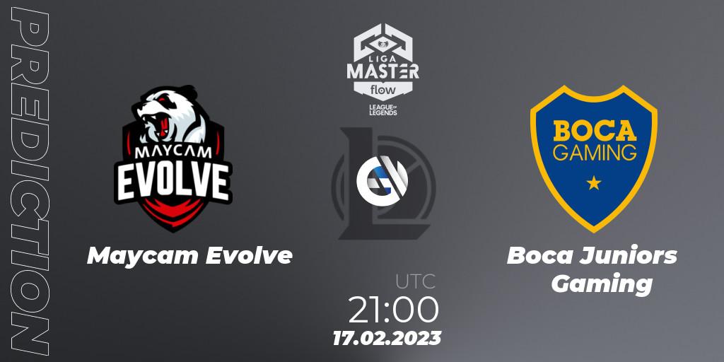 Prognose für das Spiel Maycam Evolve VS Boca Juniors Gaming. 17.02.23. LoL - Liga Master Opening 2023 - Group Stage