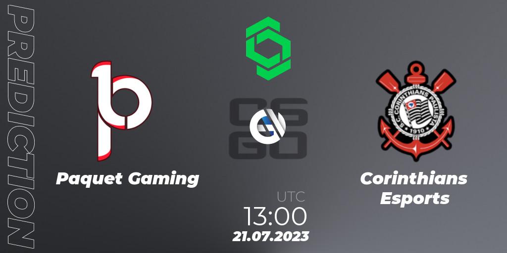 Prognose für das Spiel Paquetá Gaming VS Corinthians Esports. 21.07.2023 at 13:00. Counter-Strike (CS2) - CCT South America Series #8