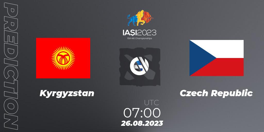 Prognose für das Spiel Kyrgyzstan VS Czech Republic. 26.08.2023 at 11:00. Dota 2 - IESF World Championship 2023