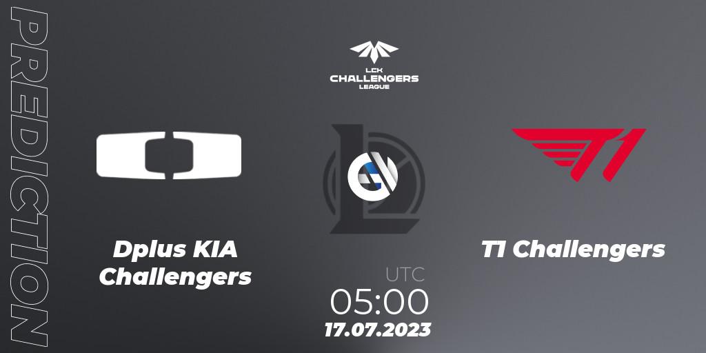Prognose für das Spiel Dplus KIA Challengers VS T1 Challengers. 17.07.23. LoL - LCK Challengers League 2023 Summer - Group Stage