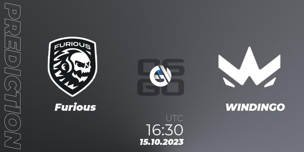 Prognose für das Spiel Furious VS WINDINGO. 15.10.23. CS2 (CS:GO) - AGS CUP 2023