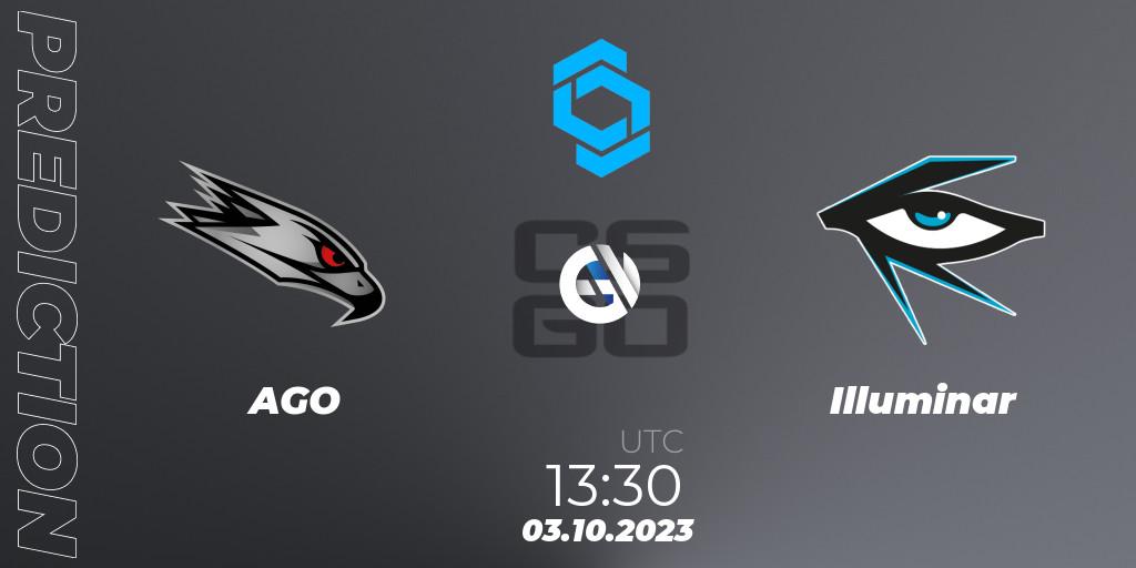 Prognose für das Spiel AGO VS Illuminar. 03.10.23. CS2 (CS:GO) - CCT East Europe Series #2