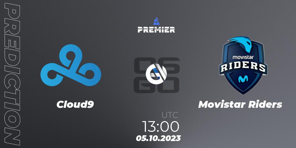 Prognose für das Spiel Cloud9 VS Movistar Riders. 05.10.23. CS2 (CS:GO) - BLAST Premier Fall Showdown 2023