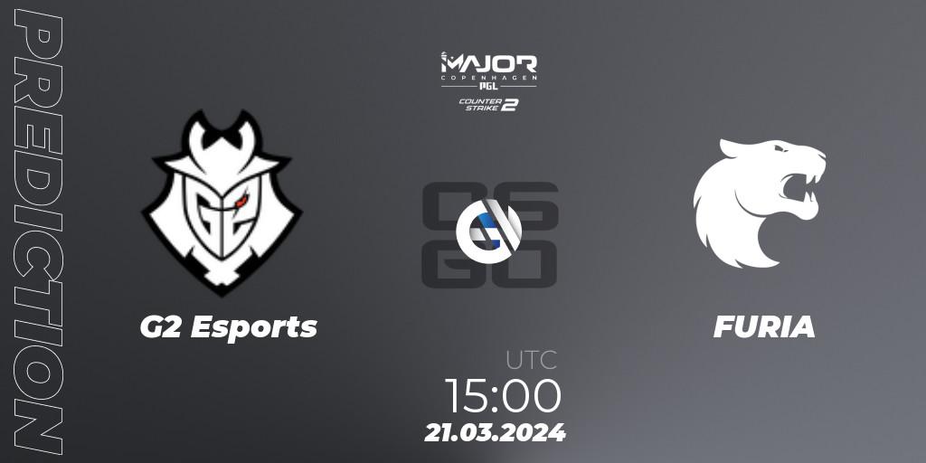 Prognose für das Spiel G2 Esports VS FURIA. 21.03.24. CS2 (CS:GO) - PGL CS2 Major Copenhagen 2024