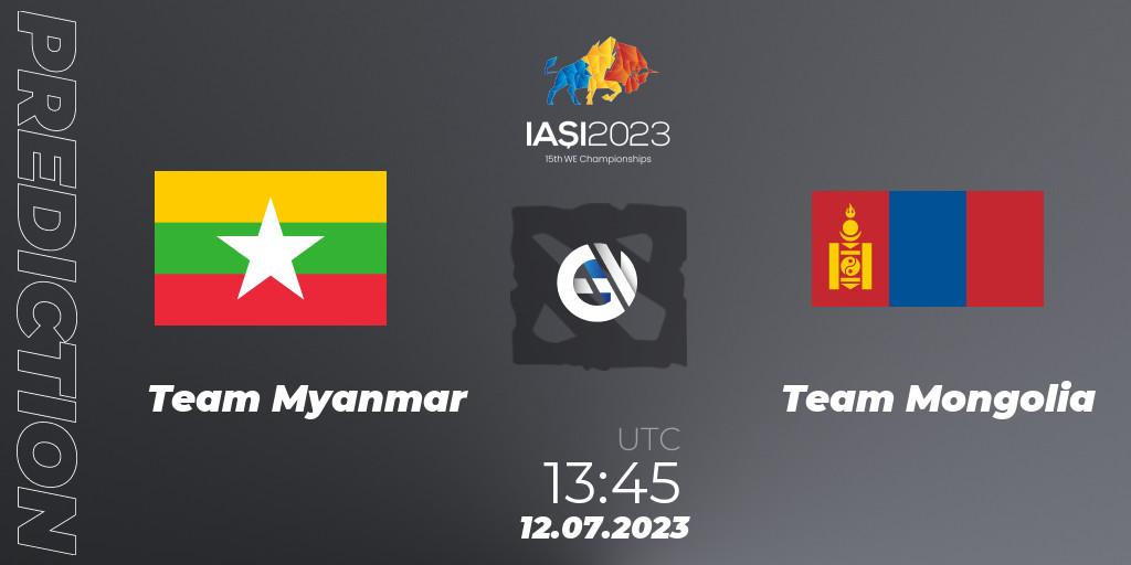 Prognose für das Spiel Team Myanmar VS Team Mongolia. 12.07.2023 at 14:00. Dota 2 - Gamers8 IESF Asian Championship 2023