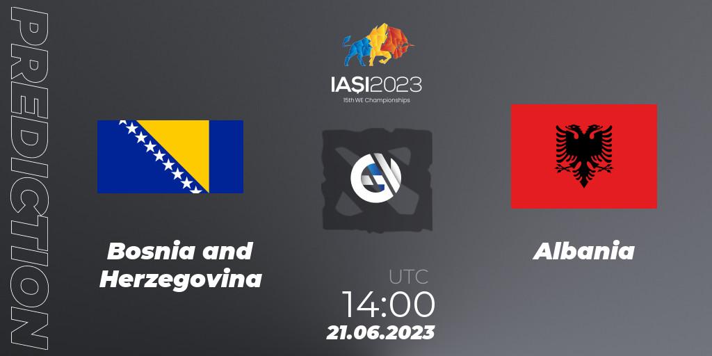 Prognose für das Spiel Bosnia and Herzegovina VS Albania. 21.06.2023 at 14:12. Dota 2 - IESF Europe B Qualifier 2023
