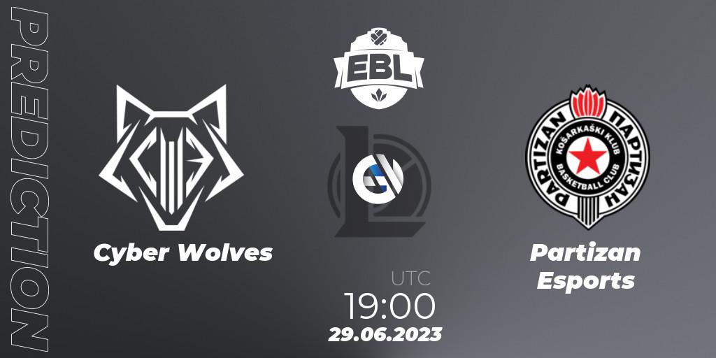 Prognose für das Spiel Cyber Wolves VS Partizan Esports. 15.06.23. LoL - Esports Balkan League Season 13