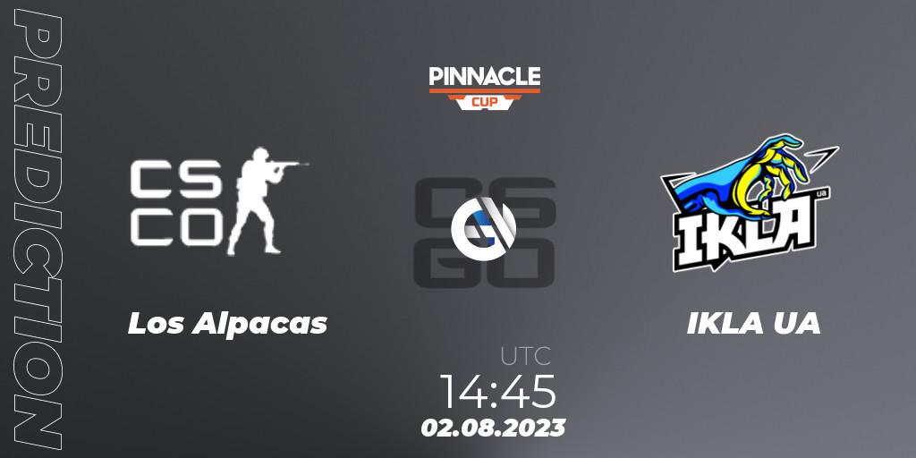 Prognose für das Spiel Los Alpacas VS IKLA UA. 02.08.2023 at 14:45. Counter-Strike (CS2) - Pinnacle Cup V