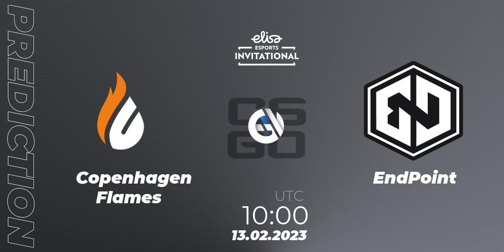 Prognose für das Spiel Copenhagen Flames VS EndPoint. 13.02.23. CS2 (CS:GO) - Elisa Invitational Winter 2023