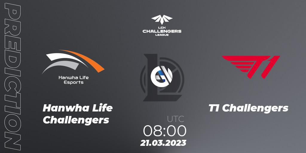 Prognose für das Spiel Hanwha Life Challengers VS T1 Challengers. 21.03.2023 at 08:00. LoL - LCK Challengers League 2023 Spring