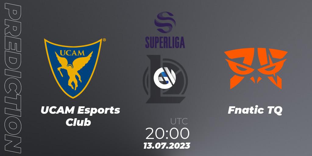 Prognose für das Spiel UCAM Esports Club VS Fnatic TQ. 13.07.2023 at 20:00. LoL - Superliga Summer 2023 - Group Stage