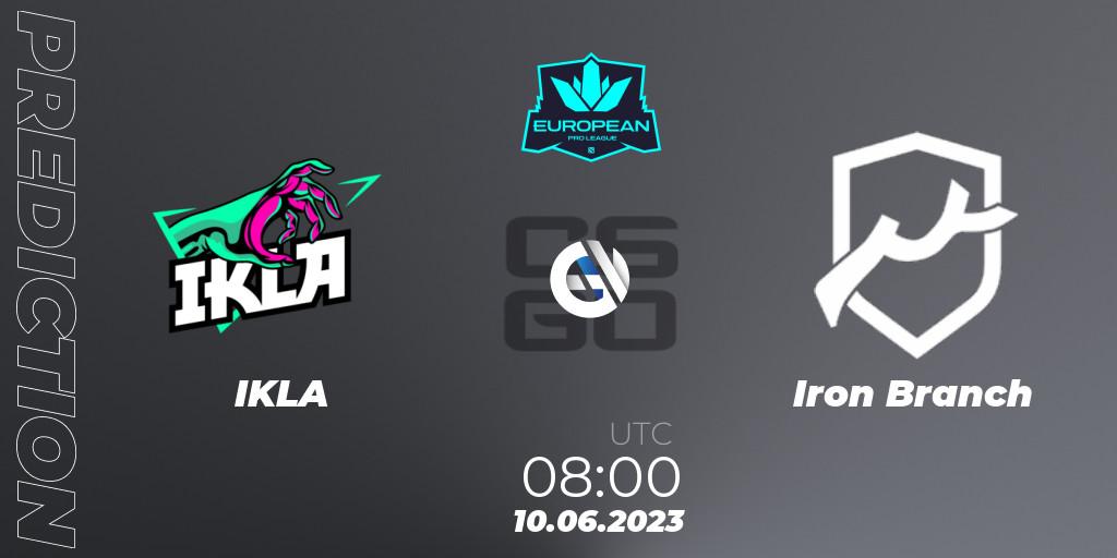Prognose für das Spiel IKLA VS Iron Branch. 10.06.23. CS2 (CS:GO) - European Pro League Season 8