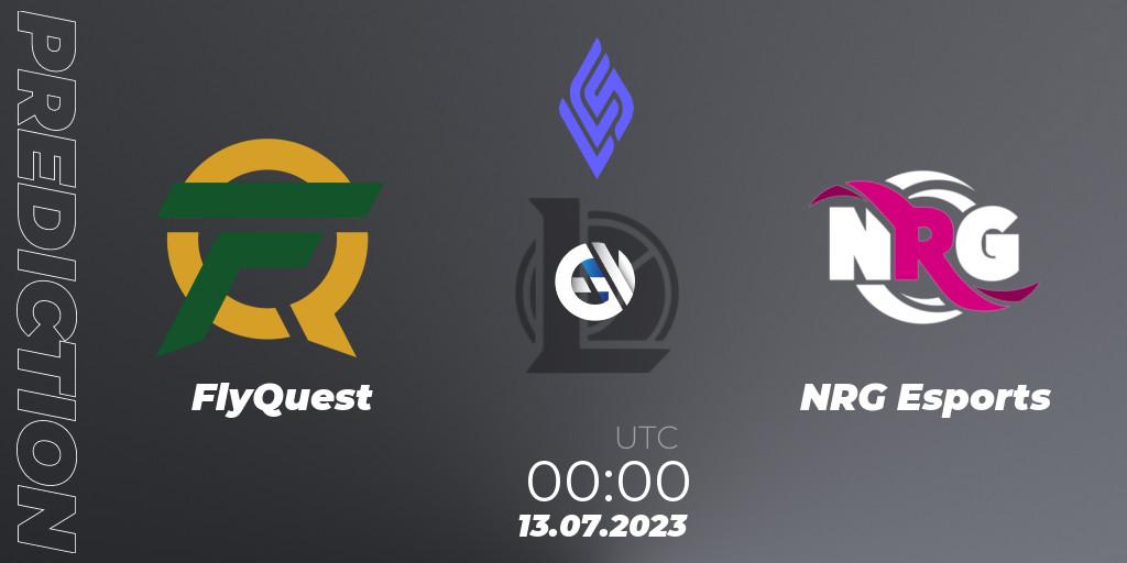 Prognose für das Spiel FlyQuest VS NRG Esports. 12.07.23. LoL - LCS Summer 2023 - Group Stage