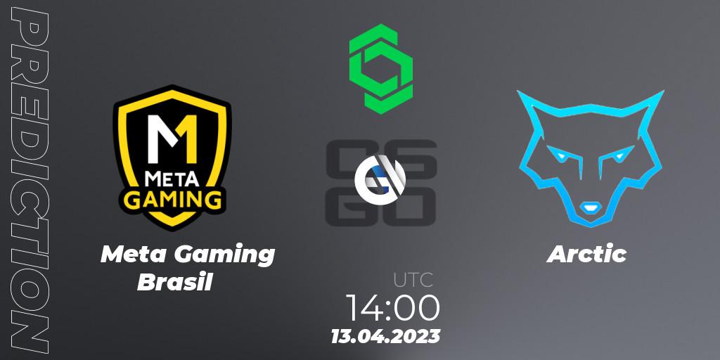 Prognose für das Spiel Meta Gaming Brasil VS Arctic. 13.04.23. CS2 (CS:GO) - CCT South America Series #6