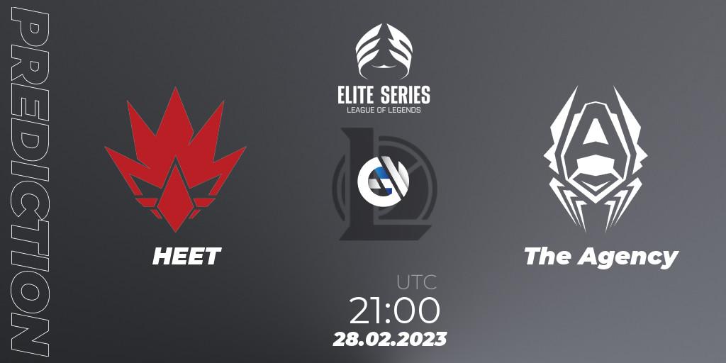 Prognose für das Spiel HEET VS The Agency. 28.02.23. LoL - Elite Series Spring 2023 - Group Stage