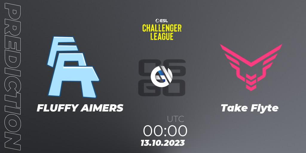 Prognose für das Spiel FLUFFY AIMERS VS Take Flyte. 13.10.2023 at 00:00. Counter-Strike (CS2) - ESL Challenger League Season 46: North America