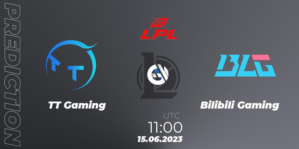 Prognose für das Spiel TT Gaming VS Bilibili Gaming. 15.06.23. LoL - LPL Summer 2023 Regular Season
