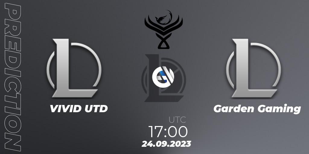 Prognose für das Spiel VIVID UTD VS Garden Gaming. 24.09.2023 at 17:00. LoL - Leagues.gg Danish National League 2023