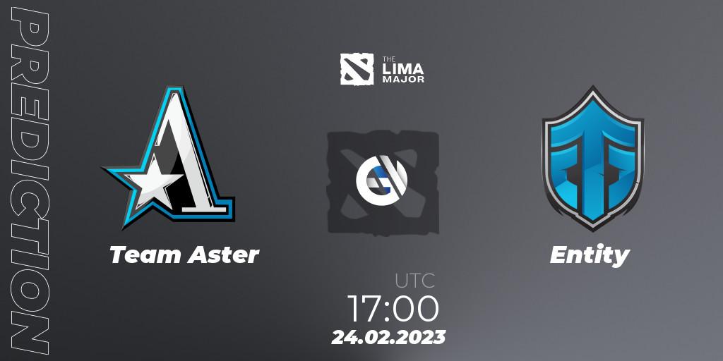 Prognose für das Spiel Team Aster VS Entity. 24.02.2023 at 17:13. Dota 2 - The Lima Major 2023