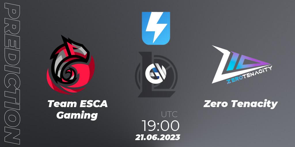 Prognose für das Spiel Team ESCA Gaming VS Zero Tenacity. 20.06.23. LoL - Ultraliga Season 10 2023 Regular Season