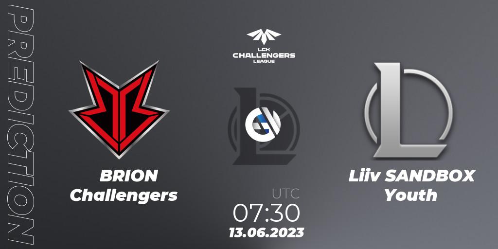 Prognose für das Spiel BRION Challengers VS Liiv SANDBOX Youth. 13.06.23. LoL - LCK Challengers League 2023 Summer - Group Stage
