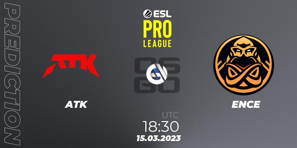Prognose für das Spiel ATK VS ENCE. 15.03.2023 at 19:30. Counter-Strike (CS2) - ESL Pro League Season 17