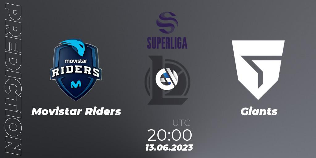 Prognose für das Spiel Movistar Riders VS Giants. 13.06.23. LoL - Superliga Summer 2023 - Group Stage
