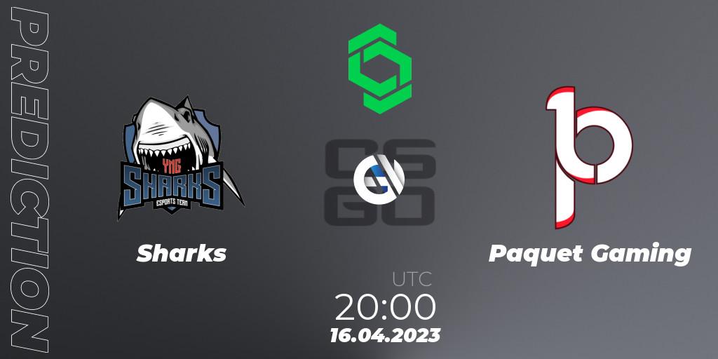 Prognose für das Spiel Sharks VS Paquetá Gaming. 16.04.2023 at 20:00. Counter-Strike (CS2) - CCT South America Series #6