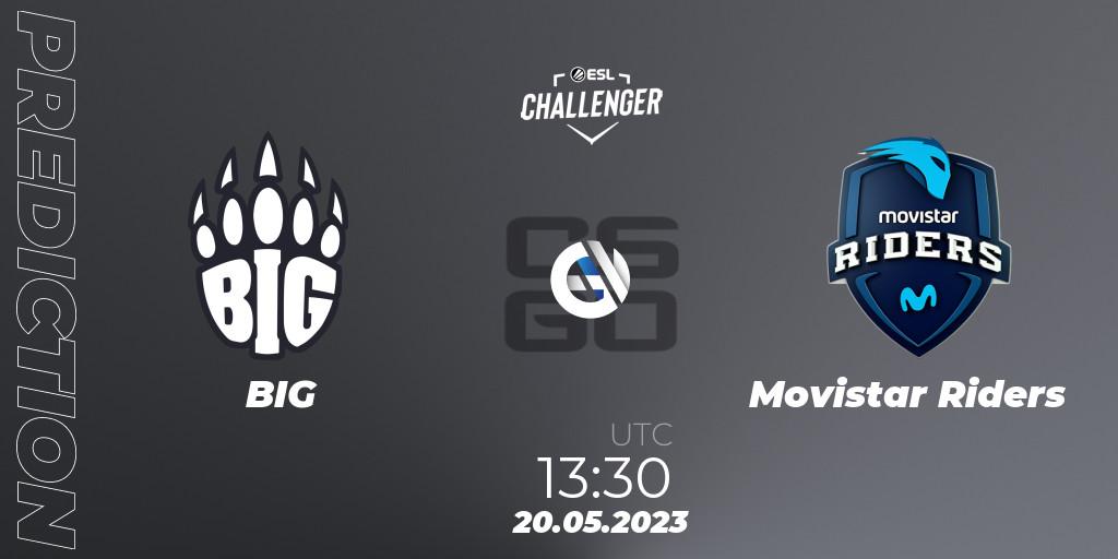 Prognose für das Spiel BIG VS Movistar Riders. 20.05.2023 at 13:30. Counter-Strike (CS2) - ESL Challenger Katowice 2023: European Qualifier