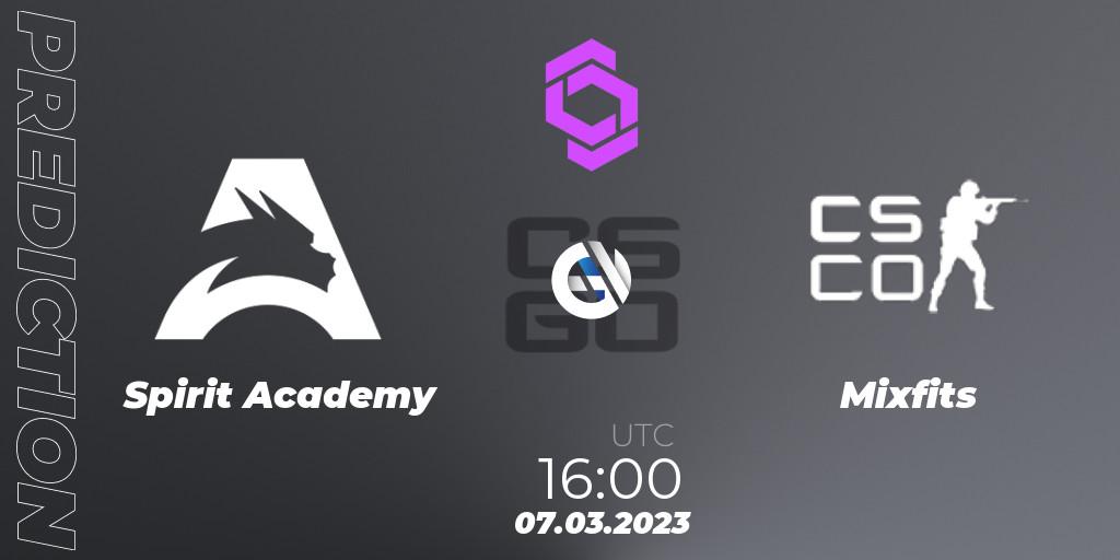 Prognose für das Spiel Spirit Academy VS Mixfits. 07.03.23. CS2 (CS:GO) - CCT West Europe Series 2 Closed Qualifier
