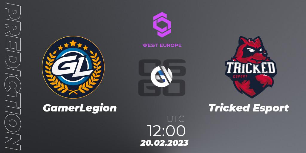 Prognose für das Spiel GamerLegion VS Tricked Esport. 20.02.23. CS2 (CS:GO) - CCT West Europe Series #1