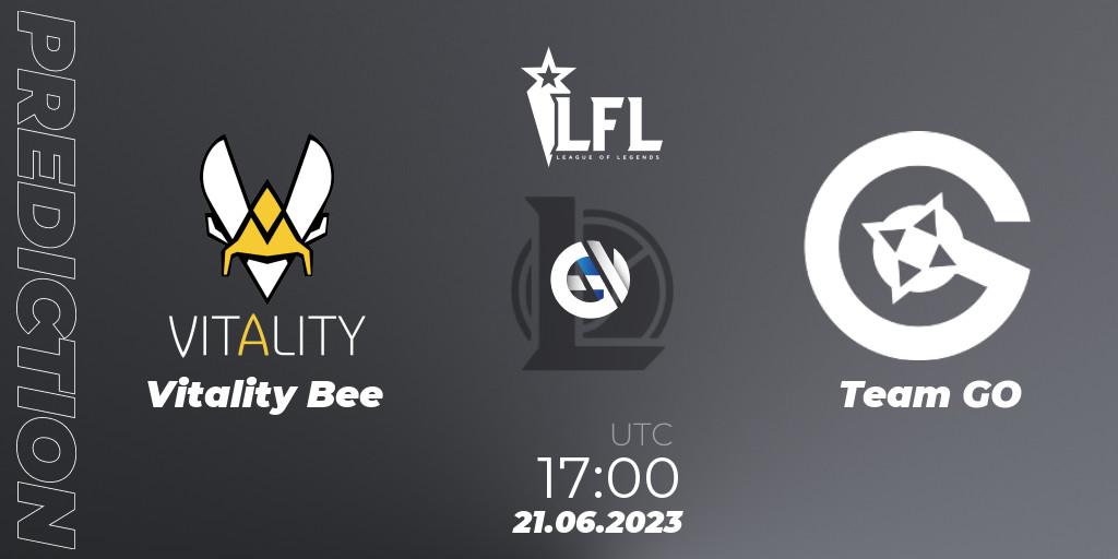 Prognose für das Spiel Vitality Bee VS Team GO. 21.06.23. LoL - LFL Summer 2023 - Group Stage