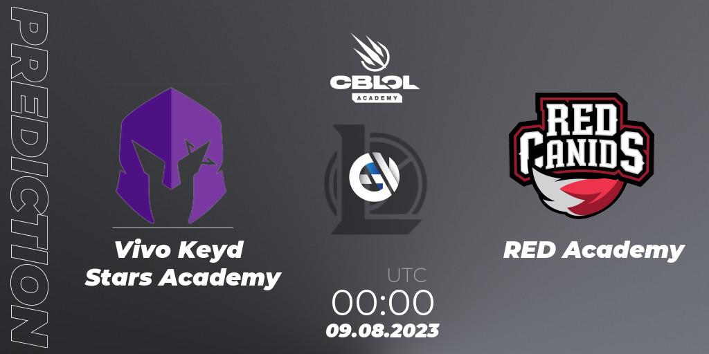 Prognose für das Spiel Vivo Keyd Stars Academy VS RED Academy. 09.08.2023 at 00:00. LoL - CBLOL Academy Split 2 2023 - Group Stage