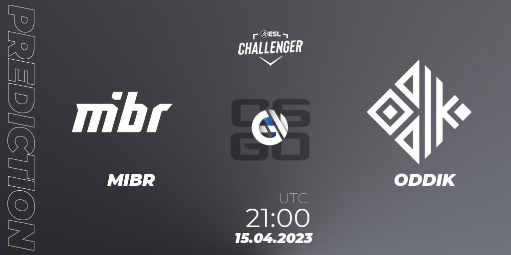 Prognose für das Spiel MIBR VS ODDIK. 15.04.23. CS2 (CS:GO) - ESL Challenger Katowice 2023: South American Open Qualifier