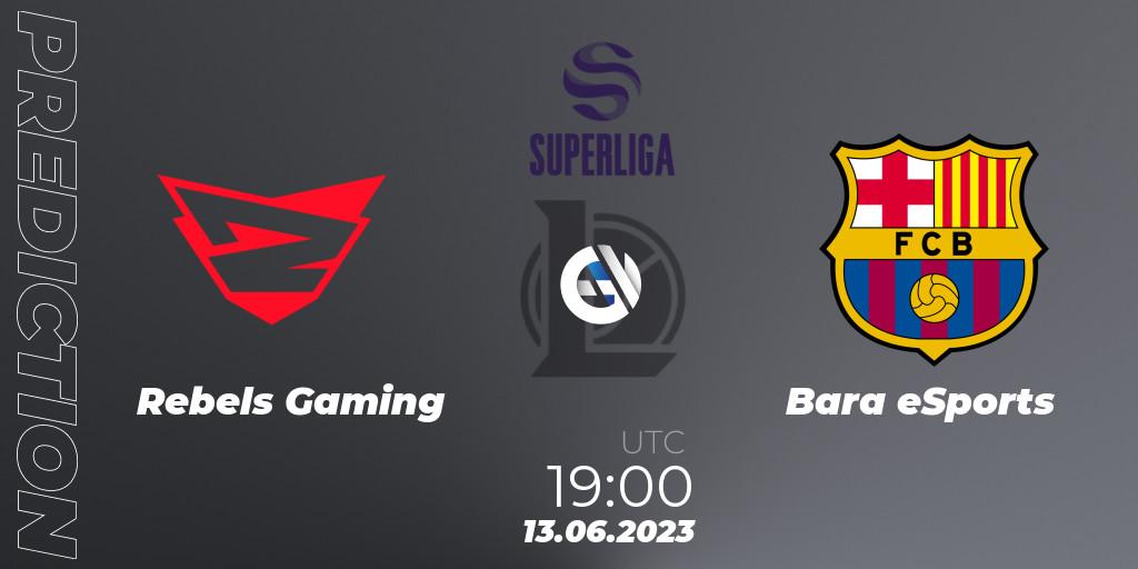 Prognose für das Spiel Rebels Gaming VS Barça eSports. 13.06.23. LoL - Superliga Summer 2023 - Group Stage