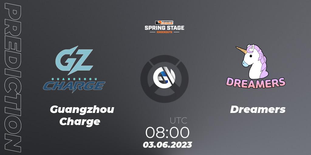 Prognose für das Spiel Guangzhou Charge VS Dreamers. 03.06.23. Overwatch - OWL Stage Knockouts Spring 2023