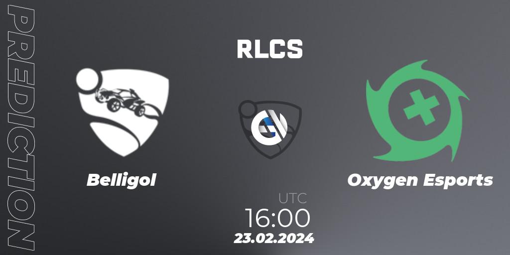 Prognose für das Spiel Belligol VS Oxygen Esports. 23.02.24. Rocket League - RLCS 2024 - Major 1: Europe Open Qualifier 2