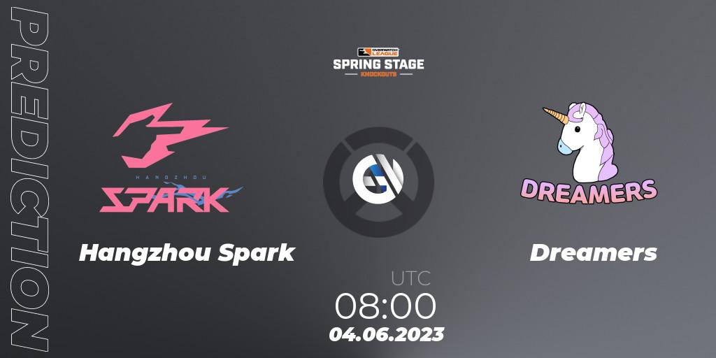 Prognose für das Spiel Hangzhou Spark VS Dreamers. 04.06.23. Overwatch - OWL Stage Knockouts Spring 2023