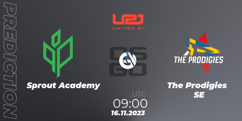 Prognose für das Spiel Sprout Academy VS The Prodigies SE. 16.11.2023 at 09:00. Counter-Strike (CS2) - United21 Season 8