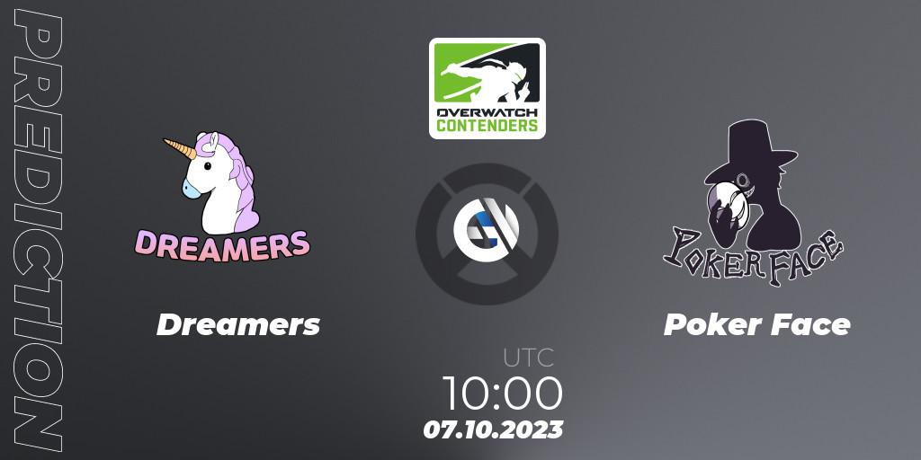 Prognose für das Spiel Dreamers VS Poker Face. 07.10.23. Overwatch - Overwatch Contenders 2023 Fall Series: Korea