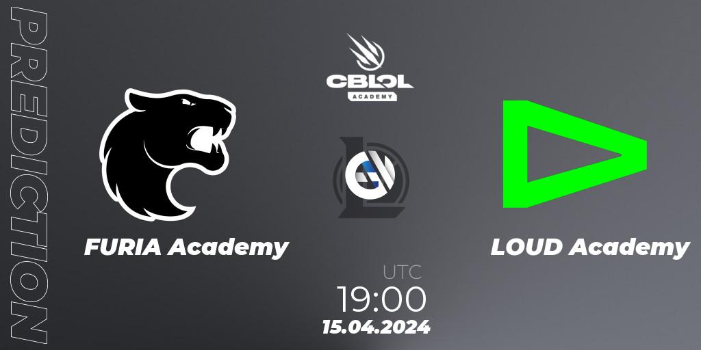 Prognose für das Spiel FURIA Academy VS LOUD Academy. 15.04.24. LoL - CBLOL Academy Split 1 2024
