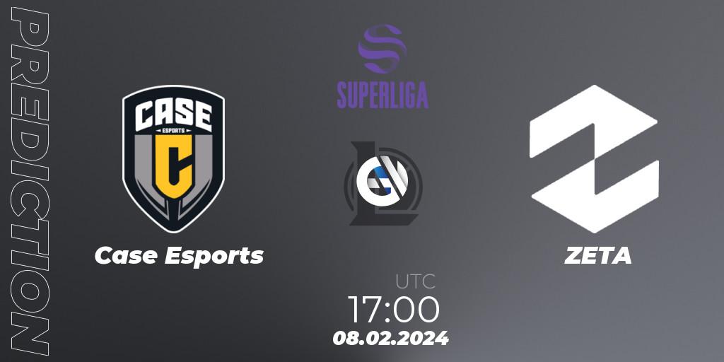 Prognose für das Spiel Case Esports VS ZETA. 08.02.2024 at 17:00. LoL - Superliga Spring 2024 - Group Stage